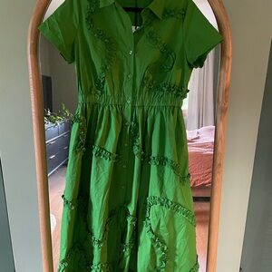 Kate Spade x Target Emerald Green Ruffle texture dress